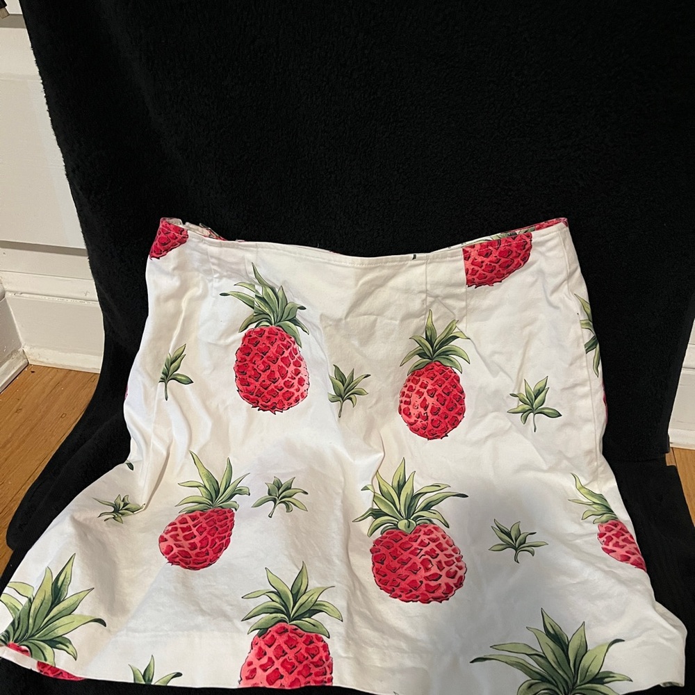 Talbots White Patterned Skirt - 16